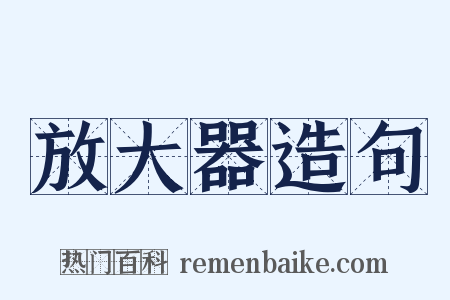 放大器造句是什么意思的图片